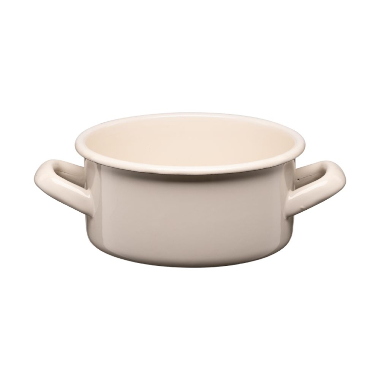 Rondel emaliowany gładki GORDON 14cm/1l krem